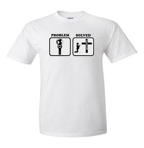 "Problem Solved" Christian T-Shirt - White