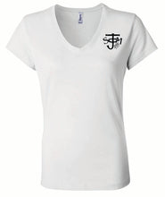 Load image into Gallery viewer, Ladies &quot;Have Faith in Jesus&quot;  Christian V-Neck T-Shirt