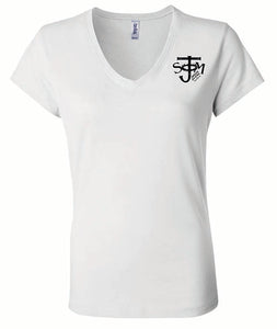 Ladies "Hand Over My Mouth"  Christian V-Neck T-Shirt