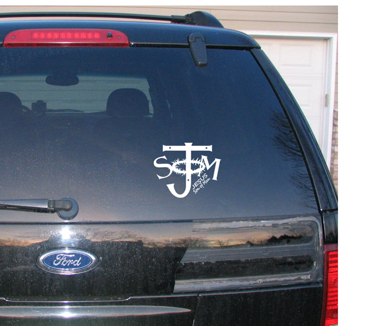 6 inch Jesus Son Of Man window sticker